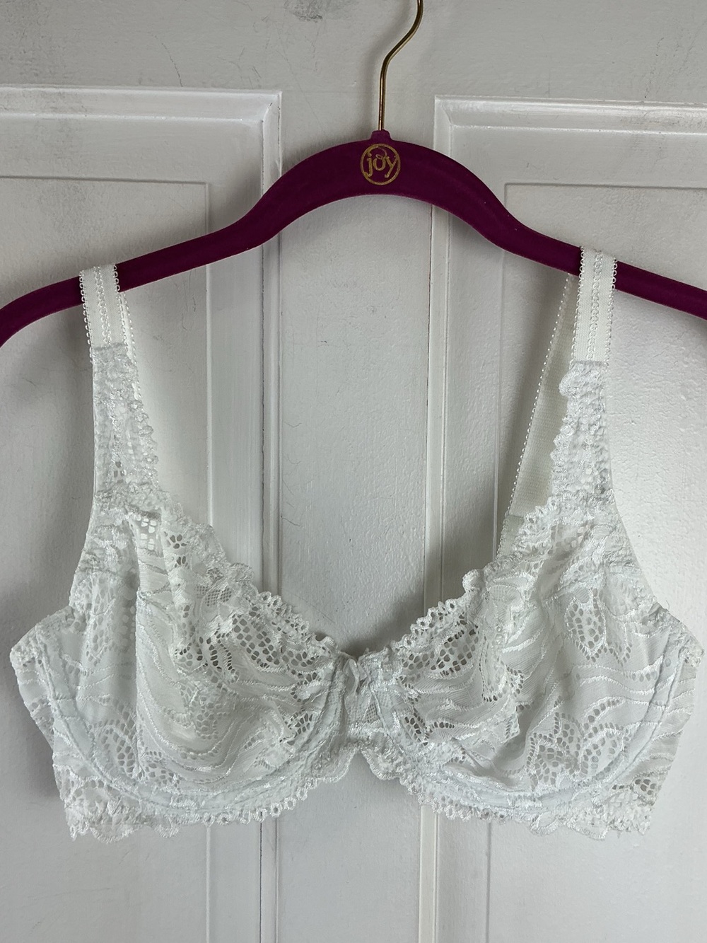 Dorina Unlined Underwire Bra 36D White Lace